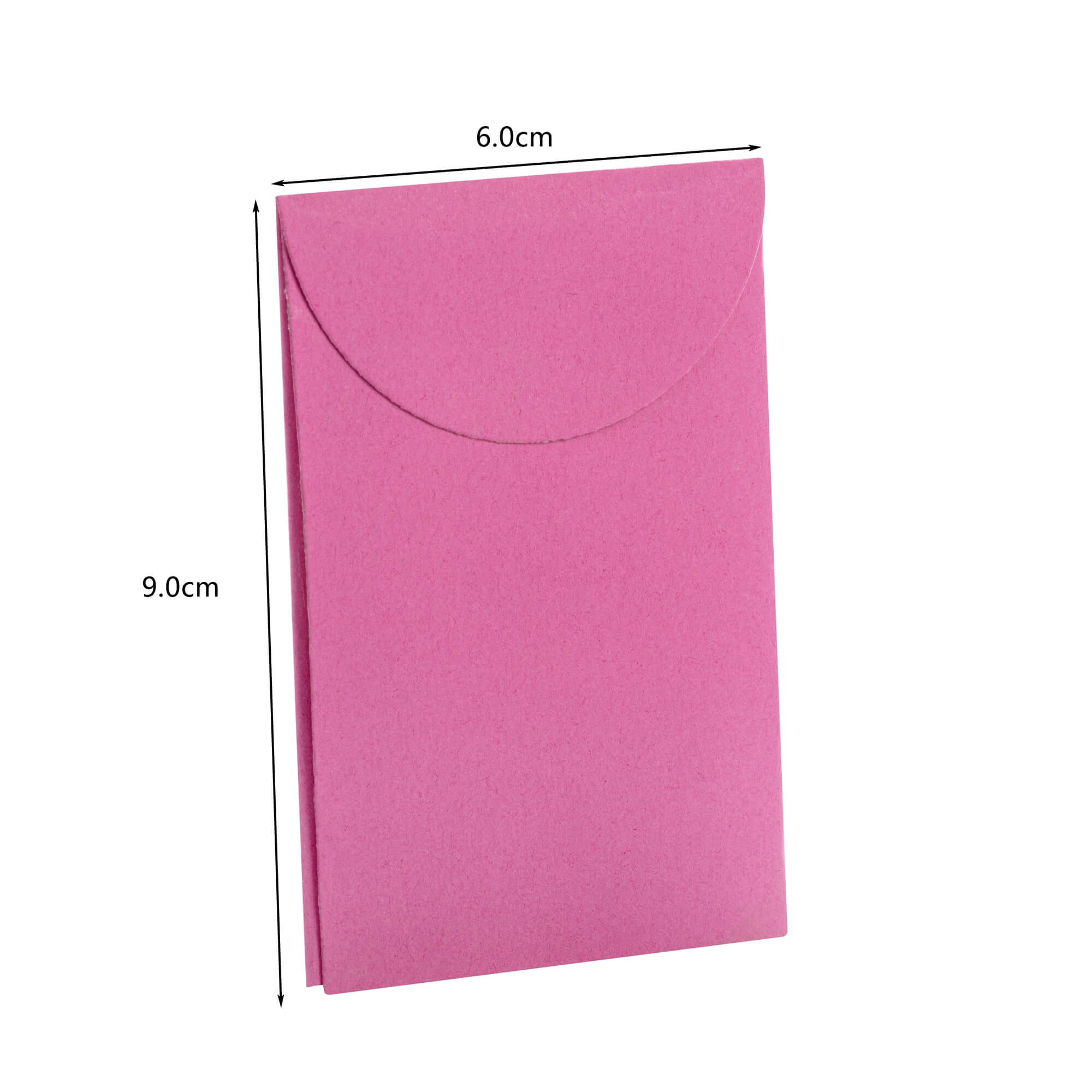 Eine rosa Stanzschablone Umschlag von Stanzenshop.de, 9,0 cm hoch und 6,0 cm breit, abgebildet auf weißem Hintergrund - ideal für Stanzen Basteln und voll kompatibel mit Stanzmaschinen.