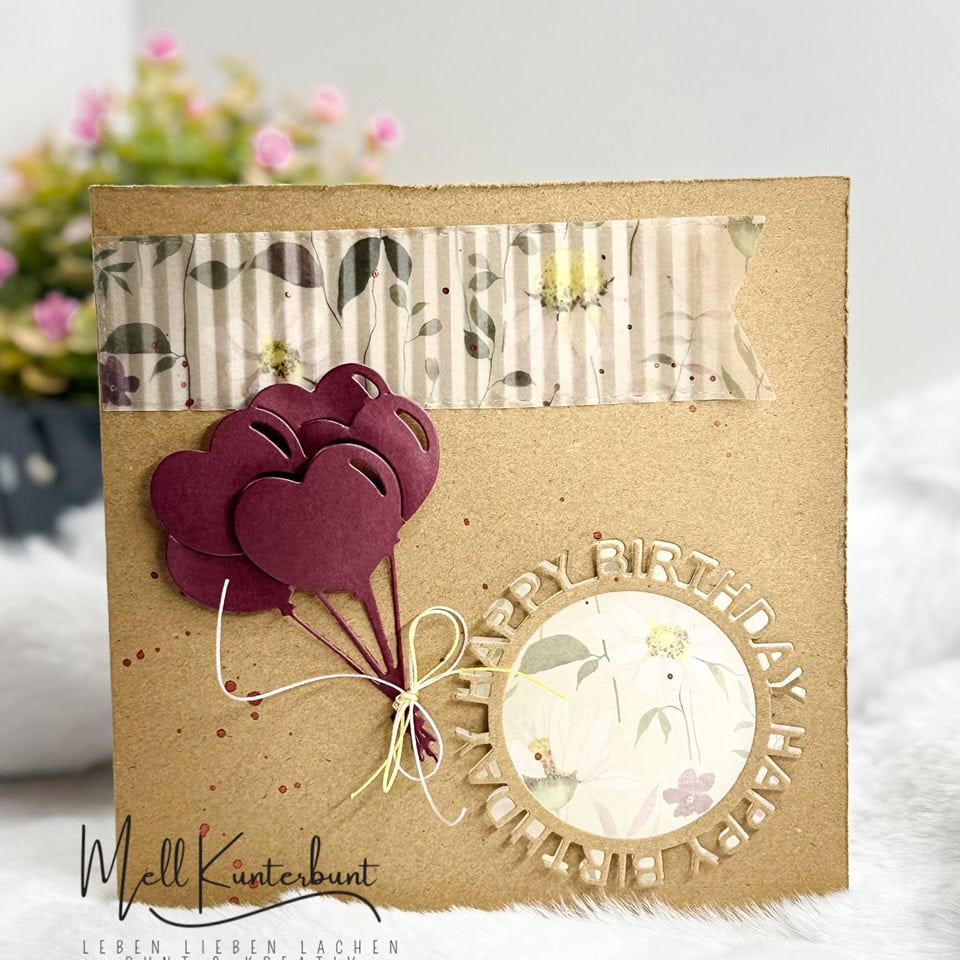 Die Stanzschablone "Happy Birthday auf rundem Schriftzug" von Stanzenshop.de ist ideal fürs Scrapbooking oder als Inspiration zum Karte gestalten - perfekt für kreative Geburtstagsprojekte.