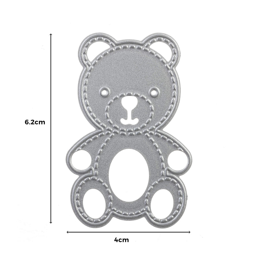 Größenangabe für Stanzschablone Teddybär