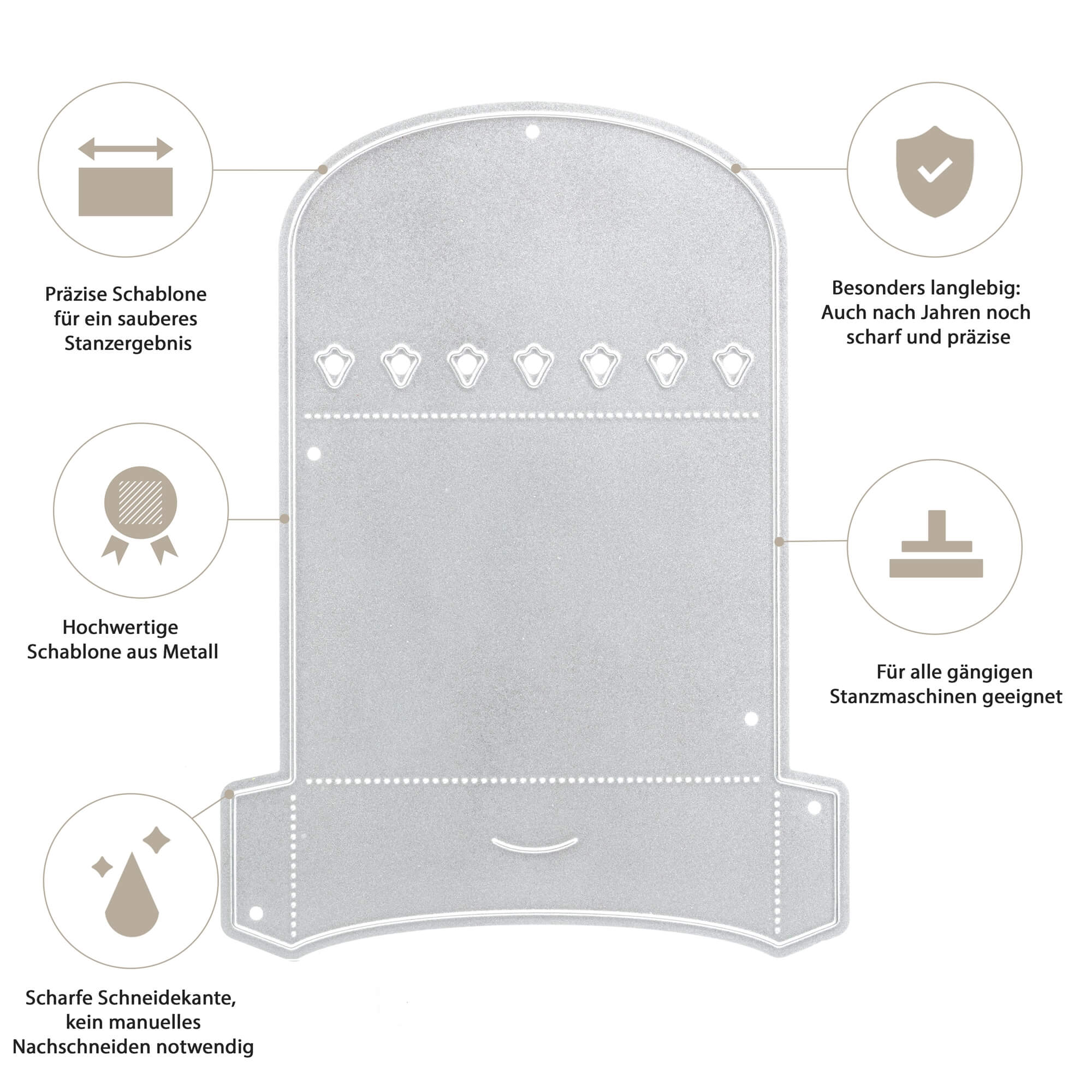 Die Stanzenshop.de Stanzschablone: Umschlag mit Baum bietet scharfe Metallkanten und deutsche Etiketten für Haltbarkeit und Präzision, ideal für kreative Umschläge und kompatibel mit gängigen Stanzmaschinen.