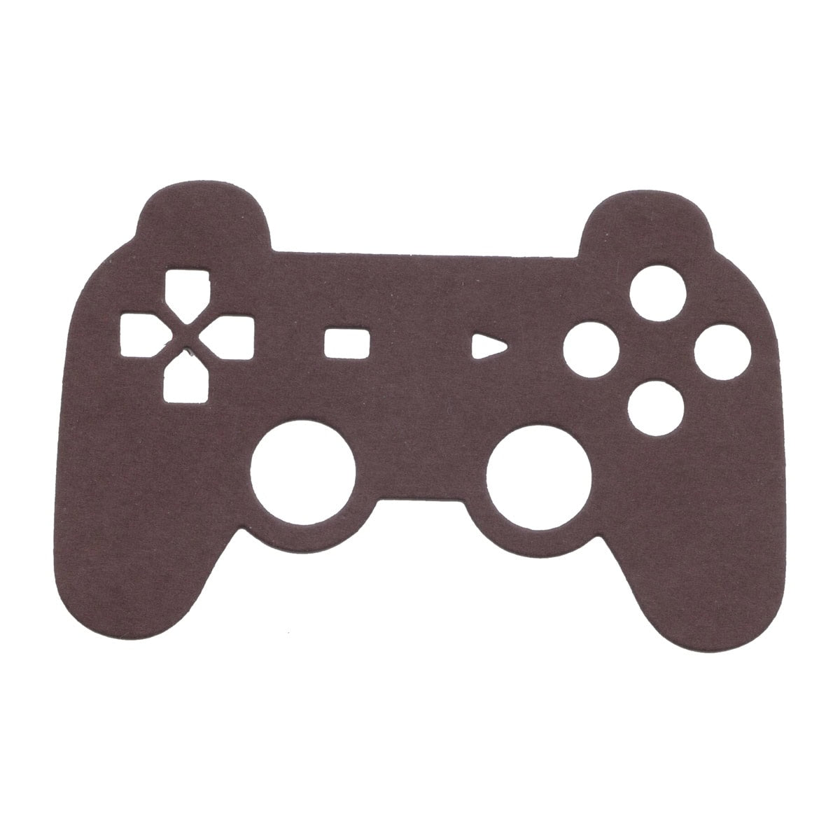 Die Stanzschablone Gaming Controller von Stanzenshop.de ist perfekt für Gaming-Deko oder Gamer-Geburtstage und begeistert mit detailreichen Buttons und Joystick-Design.