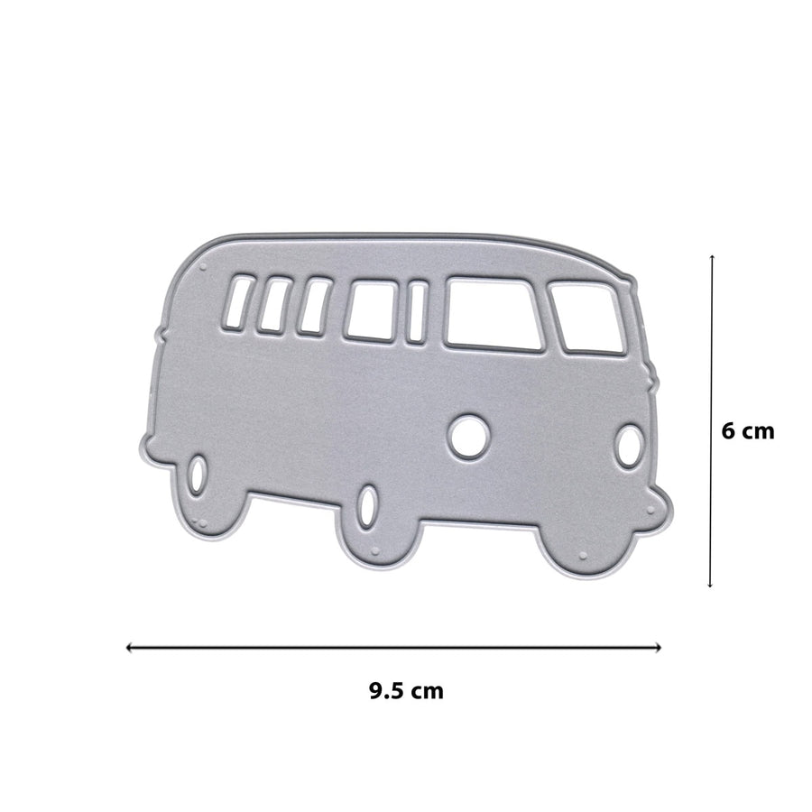 Größenangabe für Stanzschablone Retro-Bus