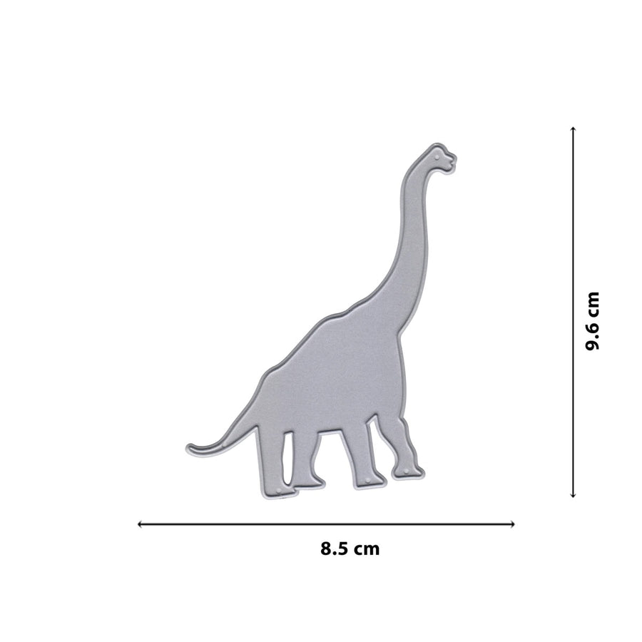 Größenangabe für Stanzschablone Dino mit langem Hals