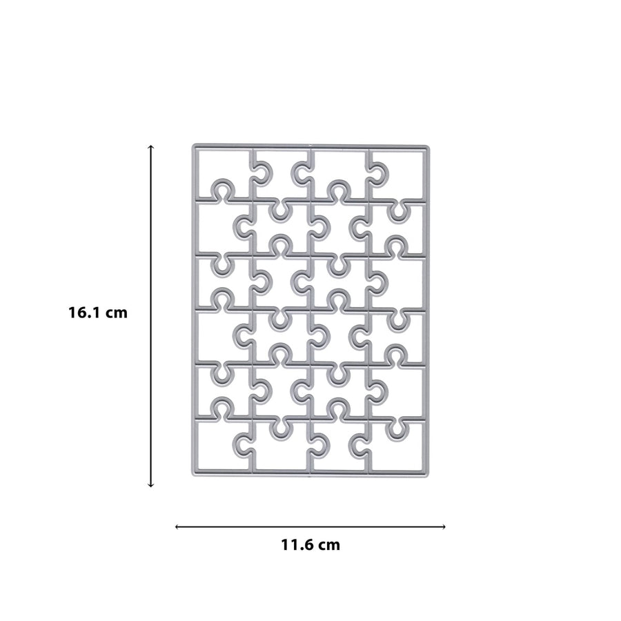 Größenangabe für Stanzschablone Puzzle 24-teilig