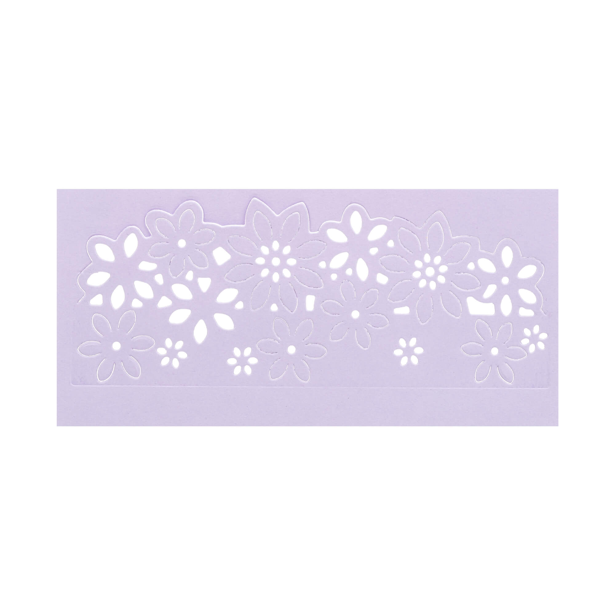 Die "Stanzschablone Rand mit Blumen" von Stanzenshop.de zaubert einen hübschen floralen Ausschnittrand - ideal für Scrapbooking oder die Herstellung individueller Karten.