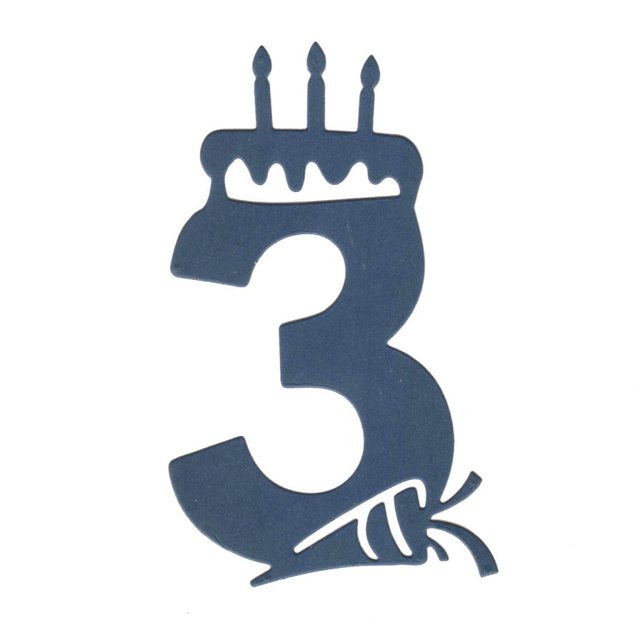 Stanzschablone Große Geburtstag Zahl 3