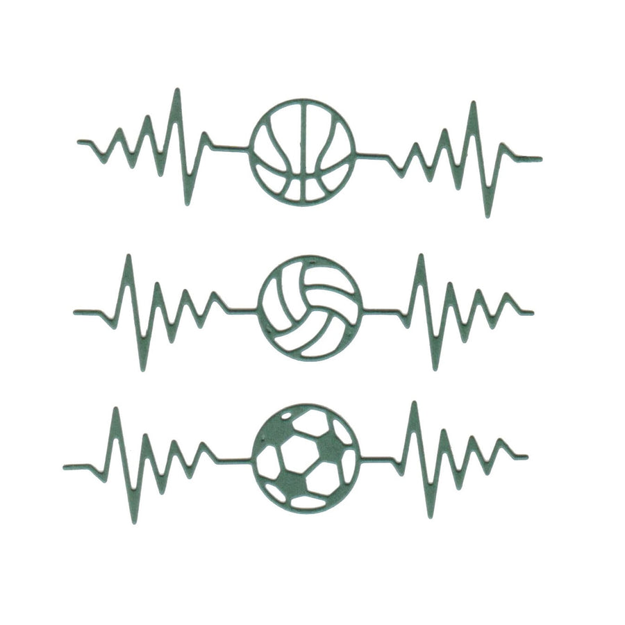 Stanzschablone Sport-Echokardiogramm Set 3-teilig