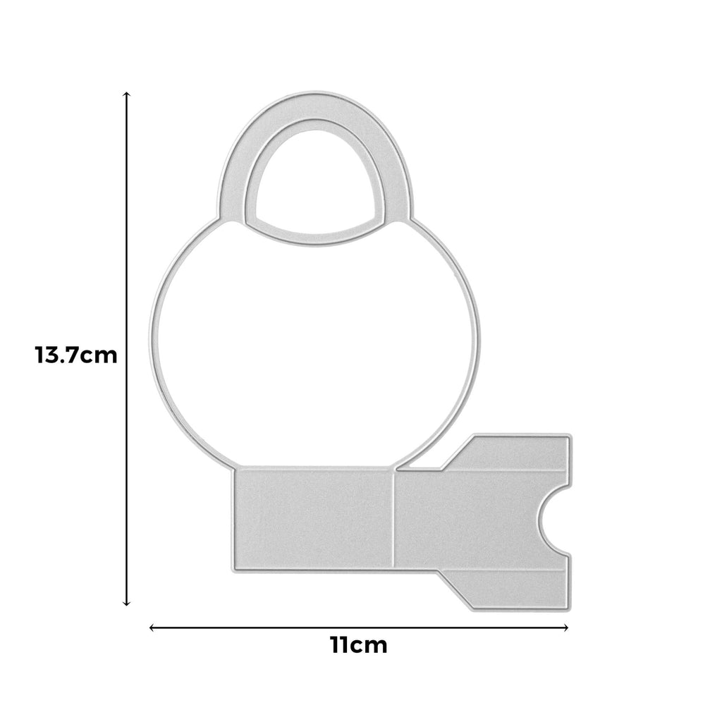 Ein Diagramm, das die Maße eines Schlüssels für ein Stanzschablone Bastelset Handtasche von Stanzenshop.de veranschaulicht.