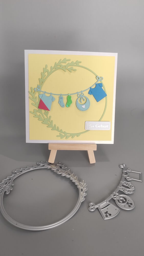 Größenangabe für Stanzschablone Set Babyglück