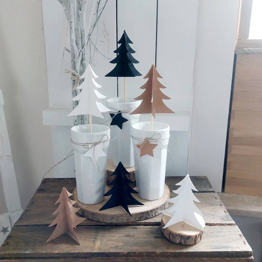 Größenangabe für Stanzschablone Falttannenbaum
