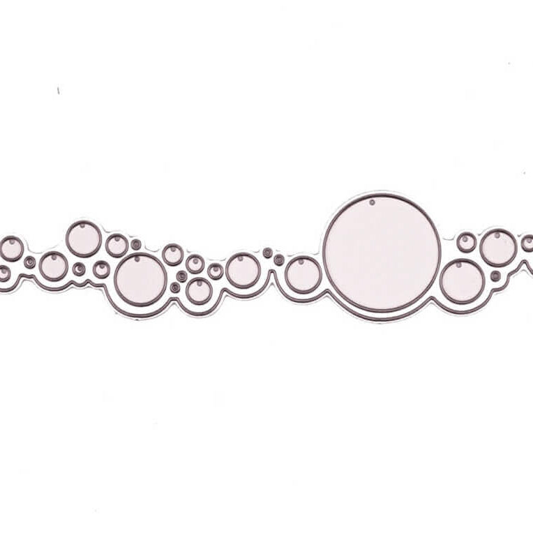 Die Stanzschablone Band aus Kreisen von Stanzenshop.de zeigt eine horizontale Reihe von sich überlappenden Kreisen in verschiedenen Größen auf Weiß - ideal zum Basteln oder um Ihrem nächsten Scrapbooking-Projekt eine einzigartige Note zu verleihen.