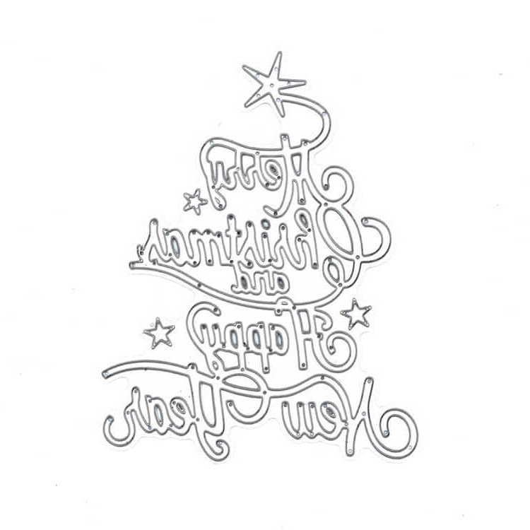 Die Stanzschablone Schriftzug "Merry Christmas and Happy New Year" von Stanzenshop.de ist ein Metallausschnitt, der sich perfekt zum Basteln zu Weihnachten und für festliche Bastelarbeiten eignet.
