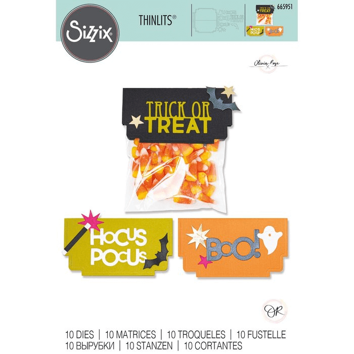 Größenangabe für Sizzix 665951 • Thinlits Halloween Toppers