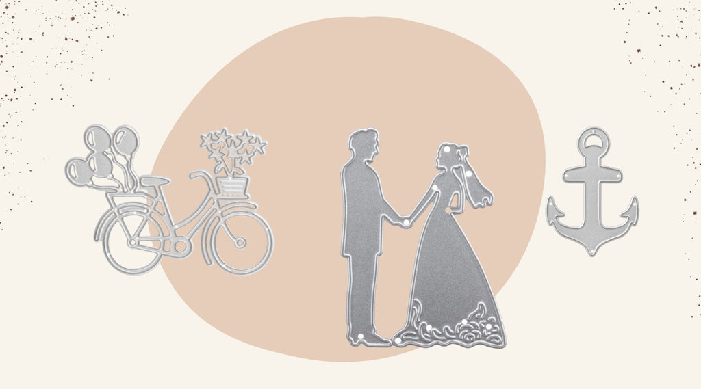 Eine Illustration eines Paares, das Händchen hält und ein Fahrrad hält.