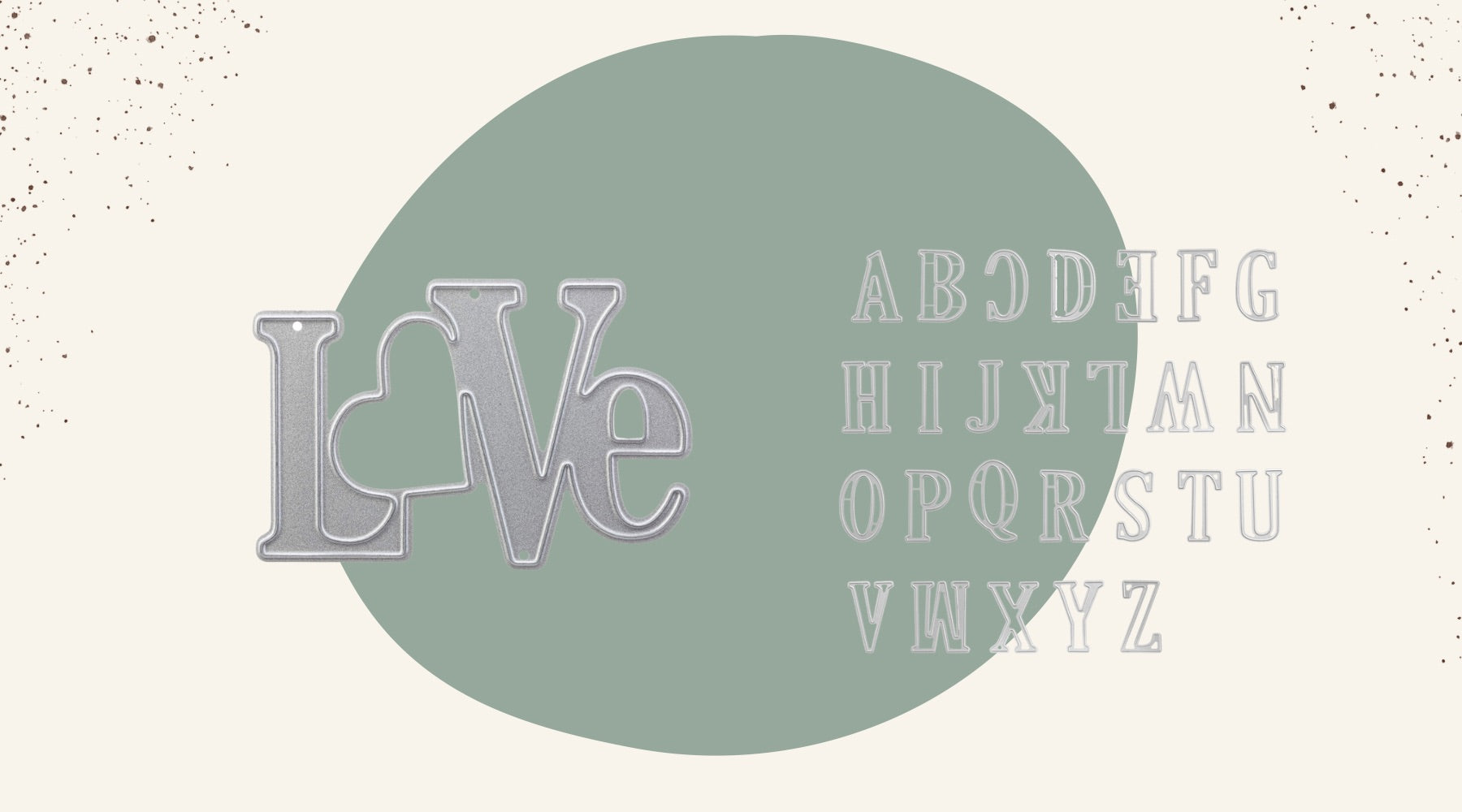 Ein Bild eines Alphabets mit dem Wort Liebe darauf.