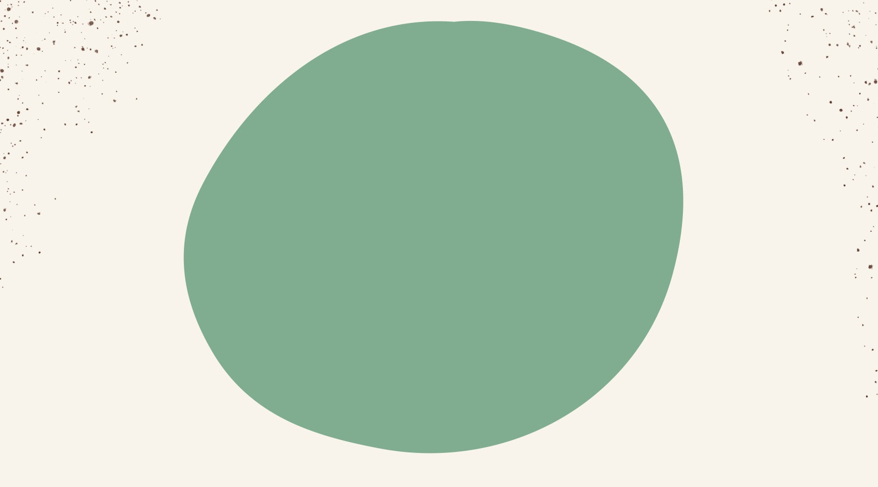 Ein grüner Kreis auf beigem Hintergrund.