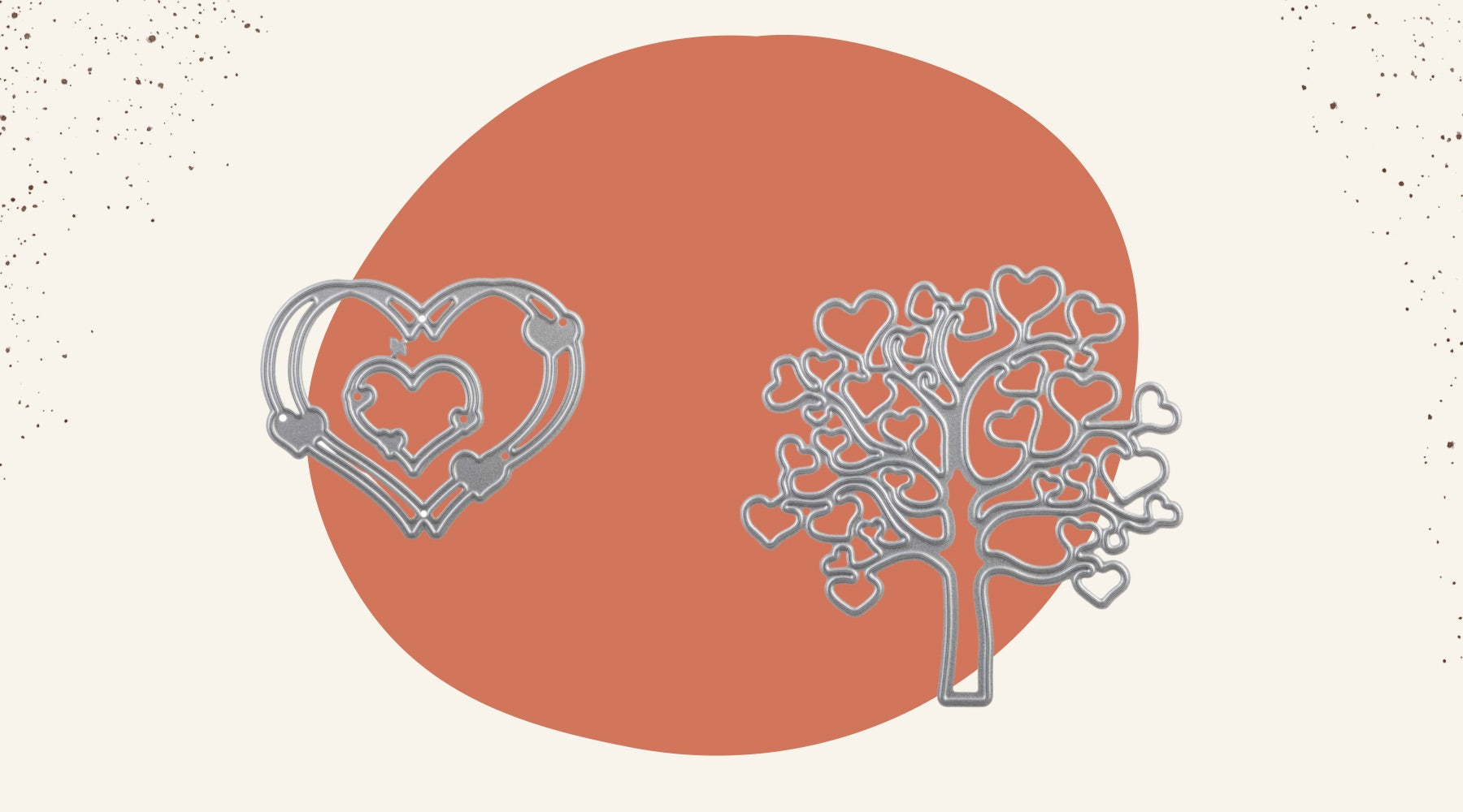 Ein herzförmiger Baum und ein herzförmiger Baum.