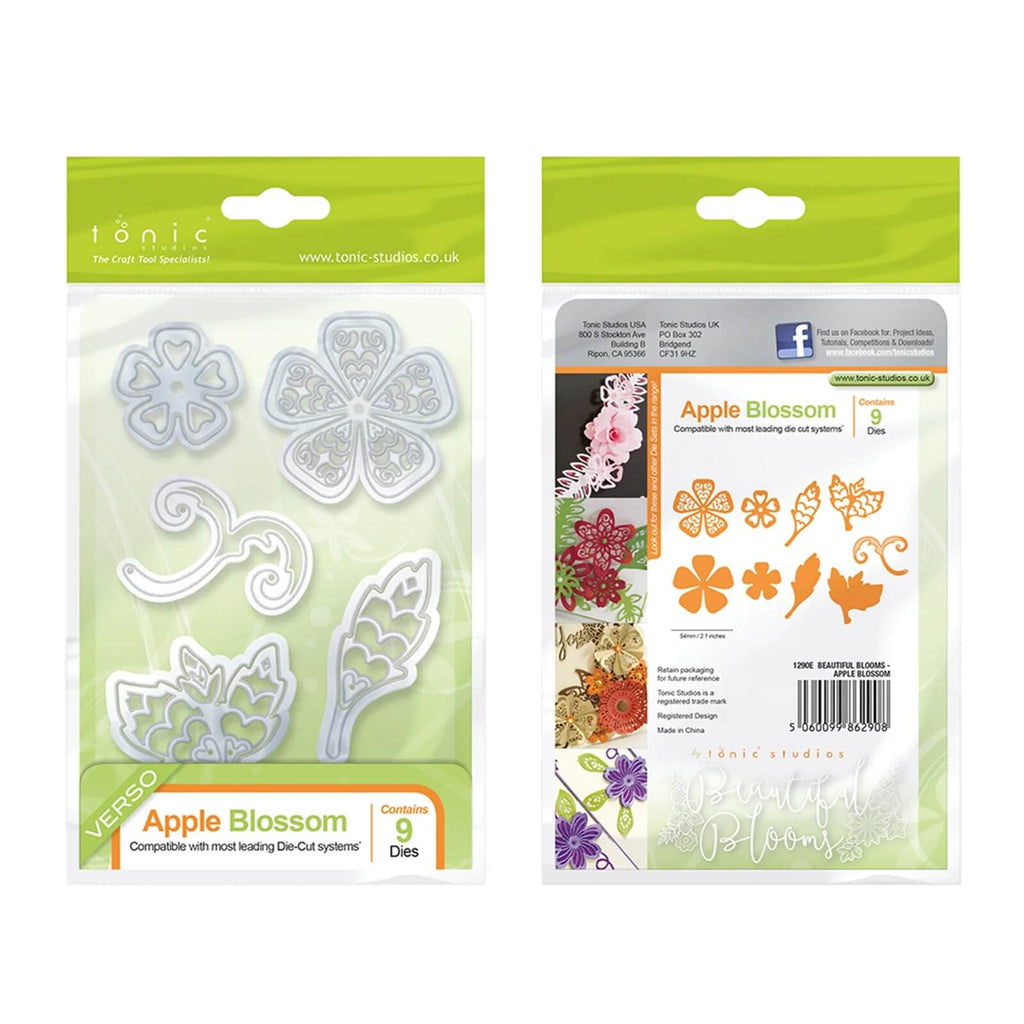 Tonic Studios Beautiful Blooms Apfelblüten-Stanzformen-Set für Scrapbooking- und Papierprojekte.