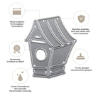 Die "Stanzschablone: Vogel mit Haus" von Stanzenshop.de zeichnet sich durch scharfe, haltbare Kanten und hohe Vielseitigkeit für Stanzmaschinen aus - ideal als Bastelschablone für kreative Heimdekoration.