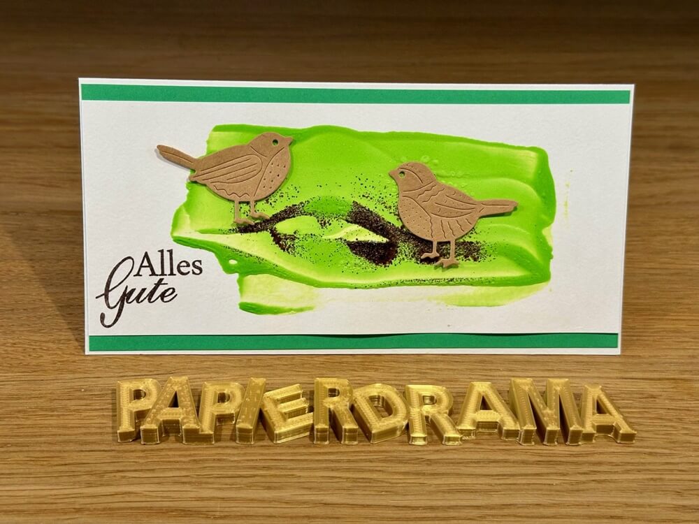 Inspiration Stanzschablone Vier verschiedene Vögel