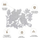 Die Stanzschablone "Vogel auf einem Ast mit Blüten" von Stanzenshop.de besticht durch ihr detailreiches, langlebiges Design und ist kompatibel mit gängigen Maschinen - ideal für Scrapbooking-Liebhaber.