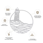 Die "Stanzschablone Leuchtturm und Meer in rundem Rahmen" von Stanzenshop.de überzeugt mit präziser Verarbeitung, langlebigem Material, scharfen Kanten und ist ideal kompatibel mit gängigen Stanzmaschinen - perfekt für Basteln & Scrapbooking.