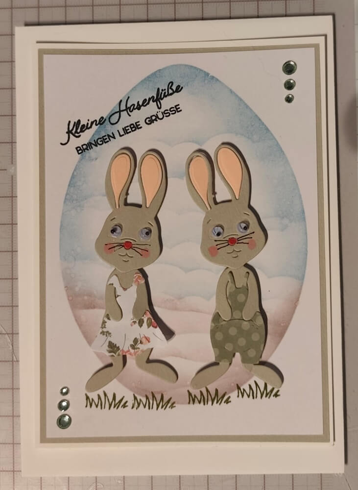 Inspiration Stanzschablone: Bastelset Osterhase