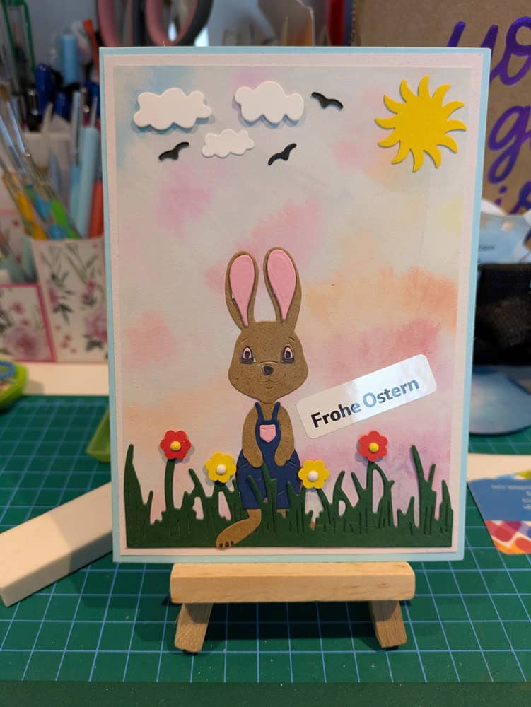 Inspiration Stanzschablone: Bastelset Osterhase