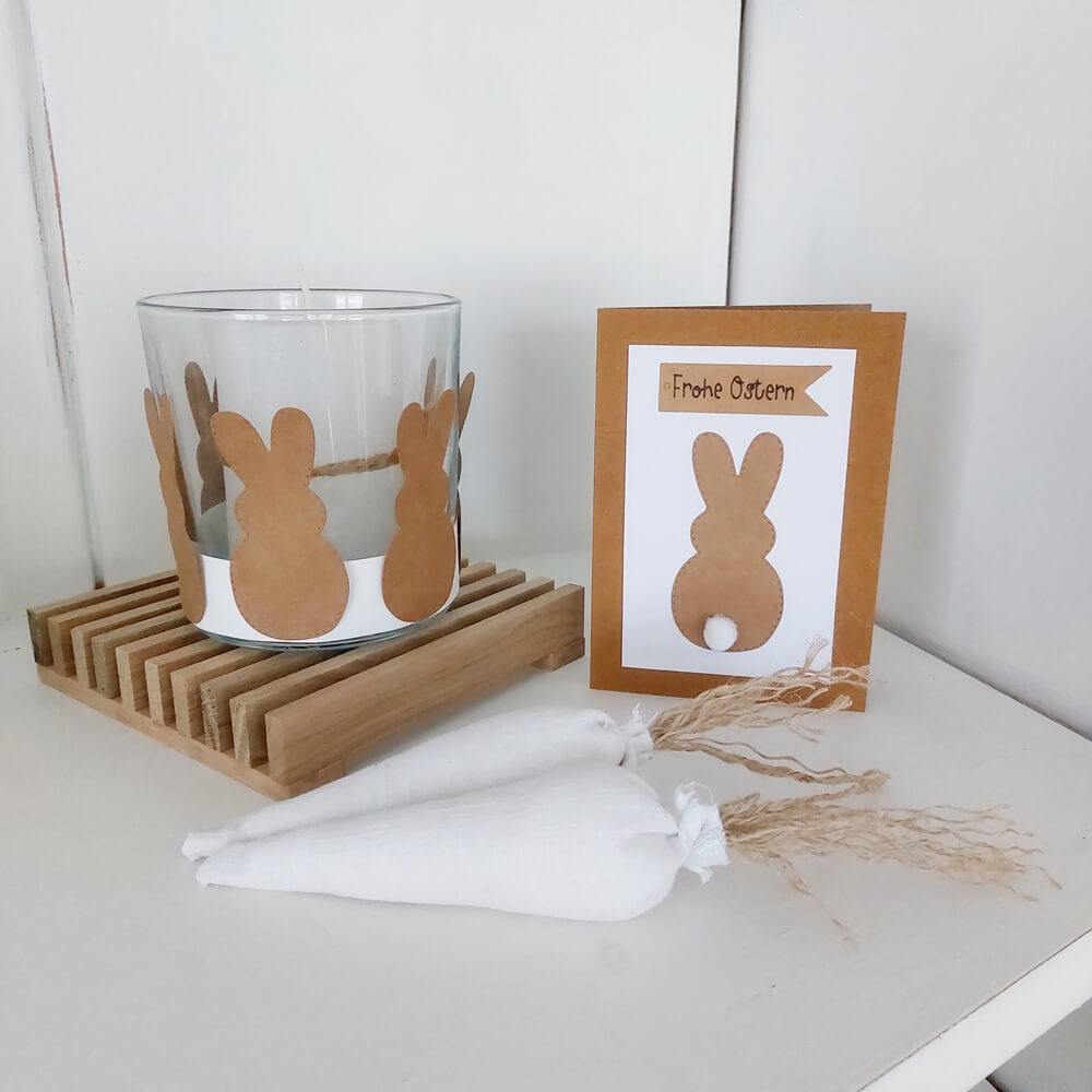 Inspiration Stanzschablone Zwei Hasensilhouetten