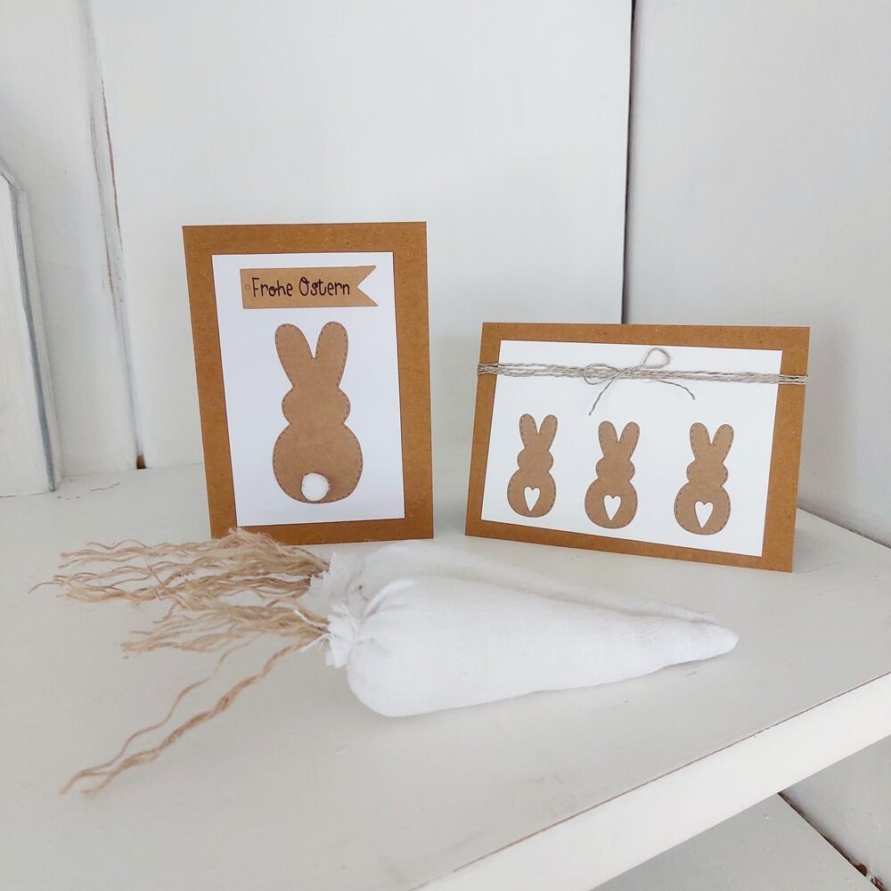 Inspiration Stanzschablone Zwei Hasensilhouetten