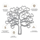 Die Stanzschablone: Baum mit Herzen von Stanzenshop.de ist eine Stanzschablone aus Metall in Form eines Baumes mit Herzblättern - ideales Bastelzubehör für kreatives Scrapbooking.