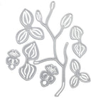 Arrangieren Sie die Stanzschablone Orchidee mit mehreren Blüten von Stanzenshop.de auf einem weißen Hintergrund - ideal zum Basteln, Scrapbooking oder um Ihren kreativen Projekten eine elegante Orchideen-Note zu verleihen.