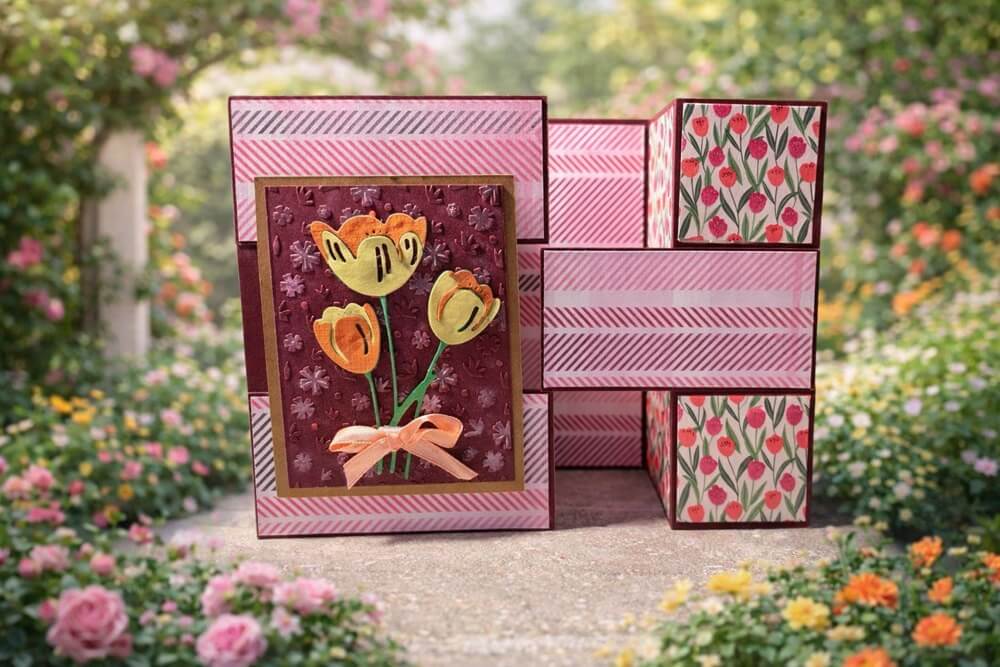 Inspiration Stanzschablone Drei Tulpen