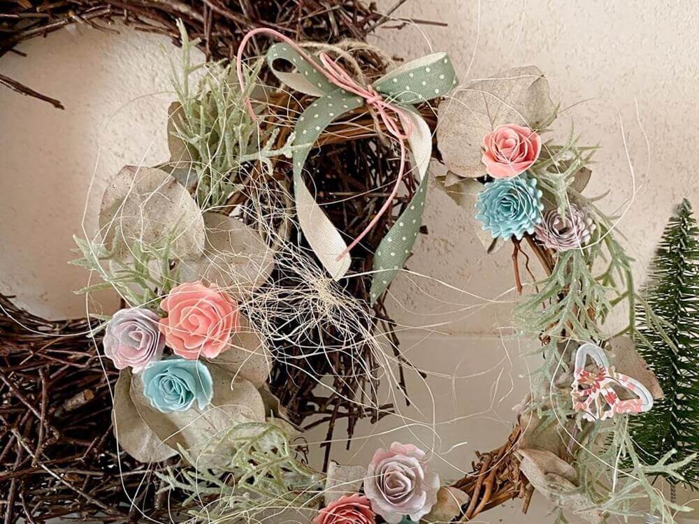 Inspiration Stanzschablone Zwei Blumenblüten