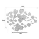 Die Stanzschablone Erdbeeren von Stanzenshop.de bietet Erdbeerfrüchte, Blüten und Blätter in den Größen 15x8 cm und 4x9,3 cm - perfekt für Bastelprojekte.