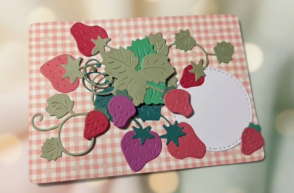 Inspiration Stanzschablone Erdbeeren