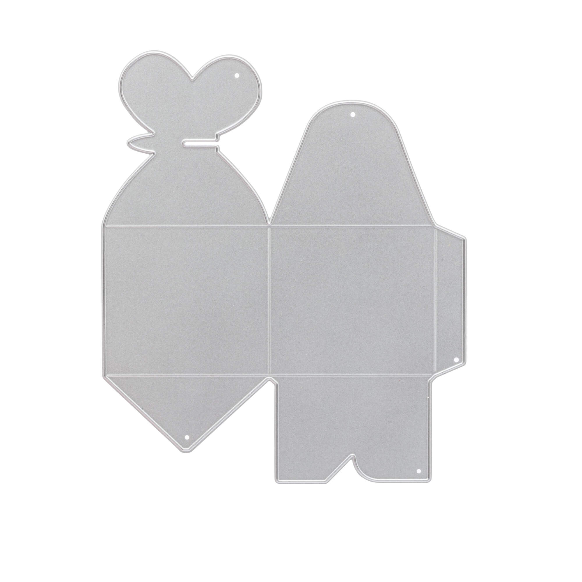 Die Stanzschablone "Schachtel mit Schmetterlingsverschluss" von Stanzenshop.de ist eine transparente Schablone mit geometrischen Formen und Faltlinien - ideal zum Basteln von Gastgeschenken oder als quadratische Schachtel Stanze.