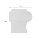 Die Stanzschablone Umschlag von Stanzenshop.de ist eine durchsichtige Acrylschablone mit abgerundeten und abgeschrägten Kanten in den Maßen 13,1 cm x 13,3 cm, perfekt für Stanzen Basteln und Briefumschlag Stanzprojekte, mit sichtbaren Messlinien.