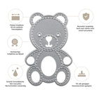 Die Stanzschablone Teddybär von Stanzenshop.de ist eine hochwertige, langlebige Metallstanze mit scharfen Kanten für präzise Schnitte - ideal für Basteln und Scrapbooking; kompatibel mit Standard-Stanzmaschinen.