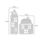 Die Stanzenshop.de Stanzschablone: Zwei verschiedene Häuser enthält zwei Metallschablonen (6,7x2,1 cm und 4,7x3,7 cm) mit Fensterausschnitten, ideal zum Basteln mit jeder Stanzmaschine.