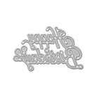Die Stanzschablone Schriftzug Happy Birthday mit Luftballons von Stanzenshop.de zeigt einen stilvoll gestanzten "Happy Birthday"-Text mit Luftballons - ideal zum Basteln von Karten und zum Aufpeppen Ihrer Geburtstagskunst.