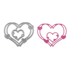 Die Stanzschablone "Herzkreise in zwei Größen" von Stanzenshop.de enthält Metallformen und passenden pinken Zuschnitt mit verschachtelten Herzen und Zierkreisen - kompatibel mit gängigen Maschinen, ideal fürs Kartenbasteln.