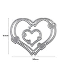 Stanzschablone: Herzkreise in zwei Größen von Stanzenshop.de mit inneren und äußeren Herzformen (4,1 x 5,2 cm). Ideal zum Basteln von Karten, kompatibel mit den meisten Stanzschablonen-Maschinen.