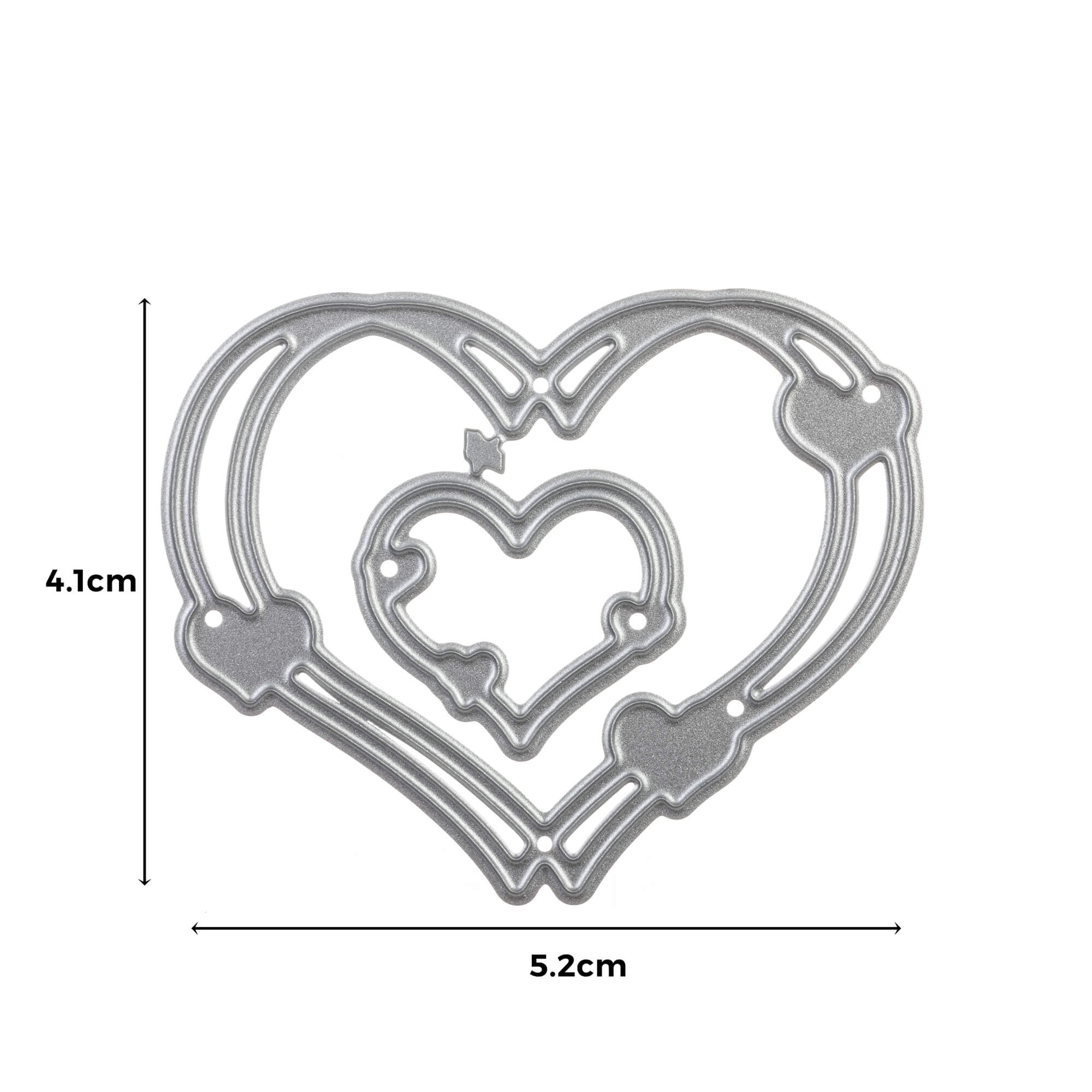 Stanzschablone: Herzkreise in zwei Größen von Stanzenshop.de mit inneren und äußeren Herzformen (4,1 x 5,2 cm). Ideal zum Basteln von Karten, kompatibel mit den meisten Stanzschablonen-Maschinen.