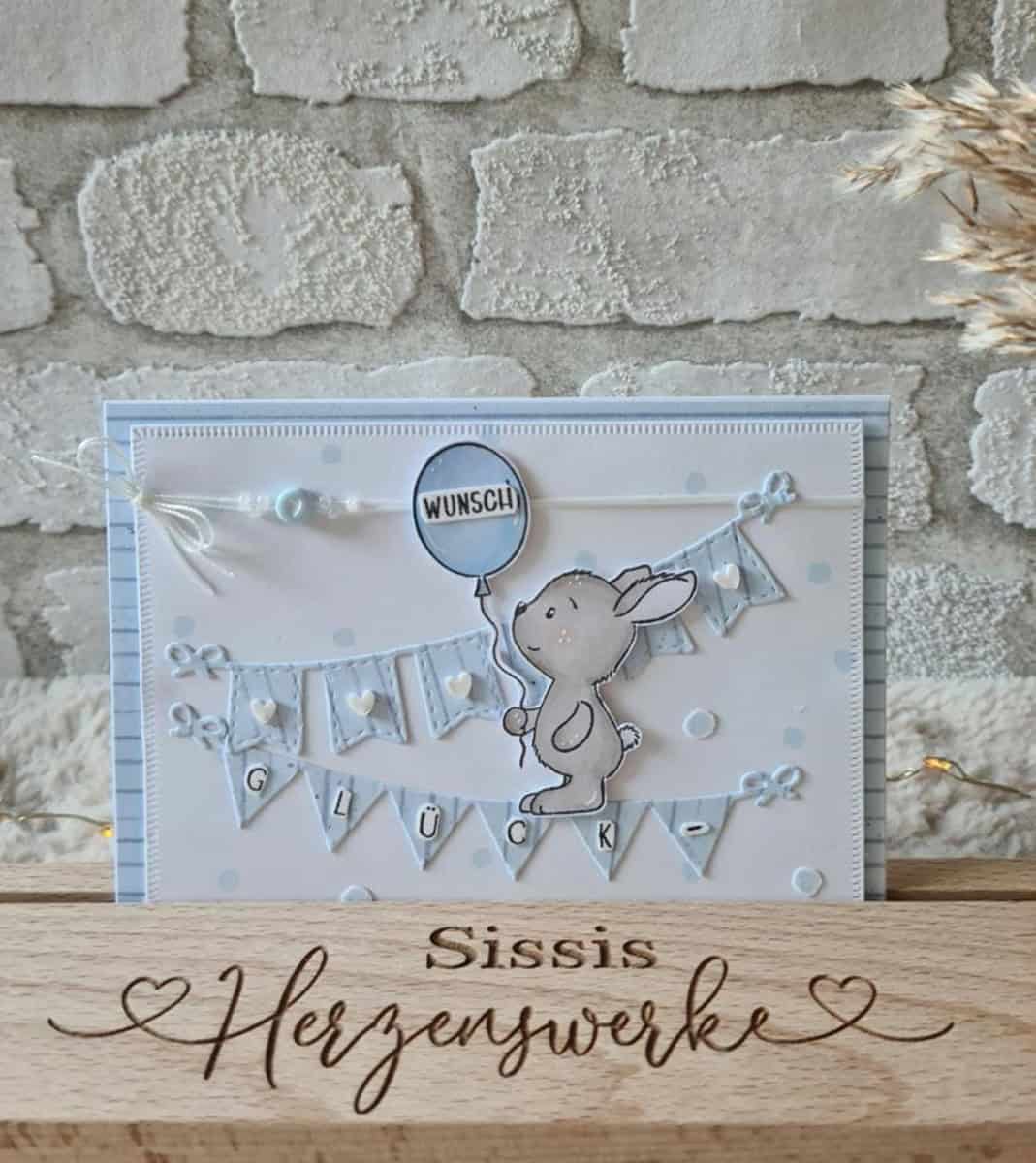 Inspiration Stanzschablone Vier verschiedene Wimpelketten