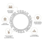 Die Stanzschablone Happy Birthday auf rundem Schriftzug von Stanzenshop.de ist eine runde Metallschablone mit "HAPPY BIRTHDAY"-Ausstanzung, vier Icons & deutschem Text zu Langlebigkeit, Präzision, Qualität und vielseitiger Anwendung.