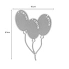 Die Stanzschablone Drei Luftballons von Stanzenshop.de ist eine Stanzform in Form von drei detailreichen Luftballons, ideal zum Basteln oder Dekorieren von Geburtstagskarten. Größe: 9,5 x 6,9 cm.