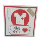 Das Stanzschablone Erste Hilfe Set von Stanzenshop.de enthält Pflaster, Spritzen und Medikamente - ideal zum Basteln von Karten mit medizinischem Thema oder als Ergänzung zu einem Geschenkset.