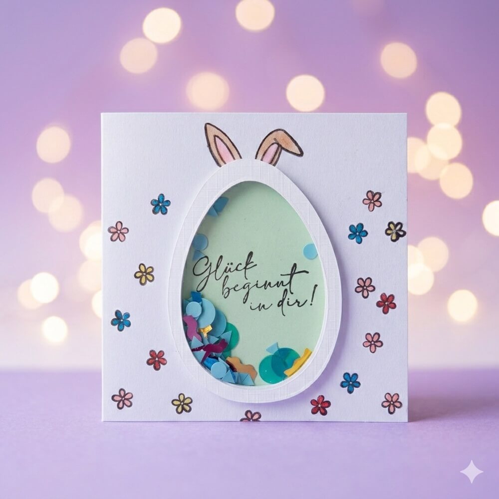 Inspiration Stanzschablone Ostereier mit Hase