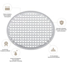 Die Stanzenshop.de Stanzschablone: Blumenrand, abgebildet im Gitterdesign, zeichnet sich durch scharfe Kanten, langlebiges, hochwertiges Metall aus und passt auf Standard-Schneidemaschinen - ideal für Scrapbooking oder Bastelprojekte.